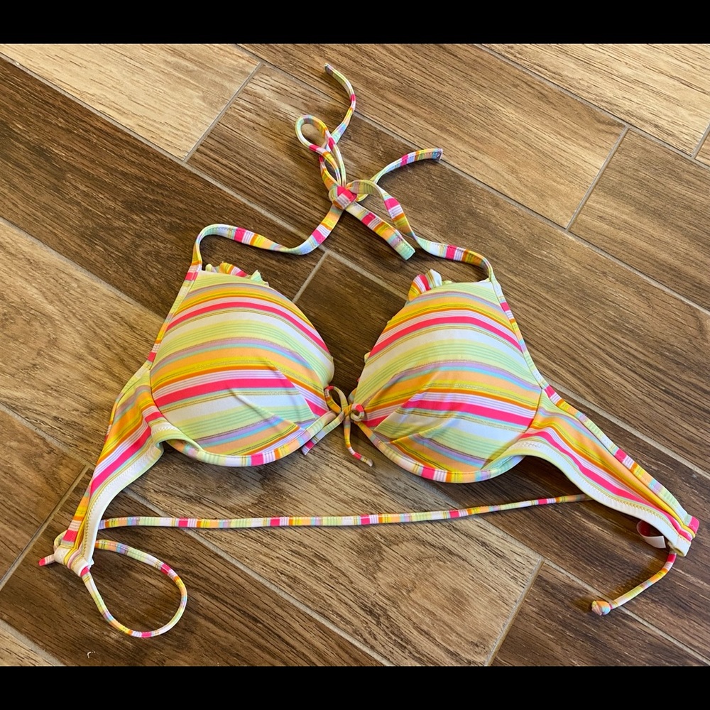 Victoria’s Secret Fabulous Striped Bikini Top 36C